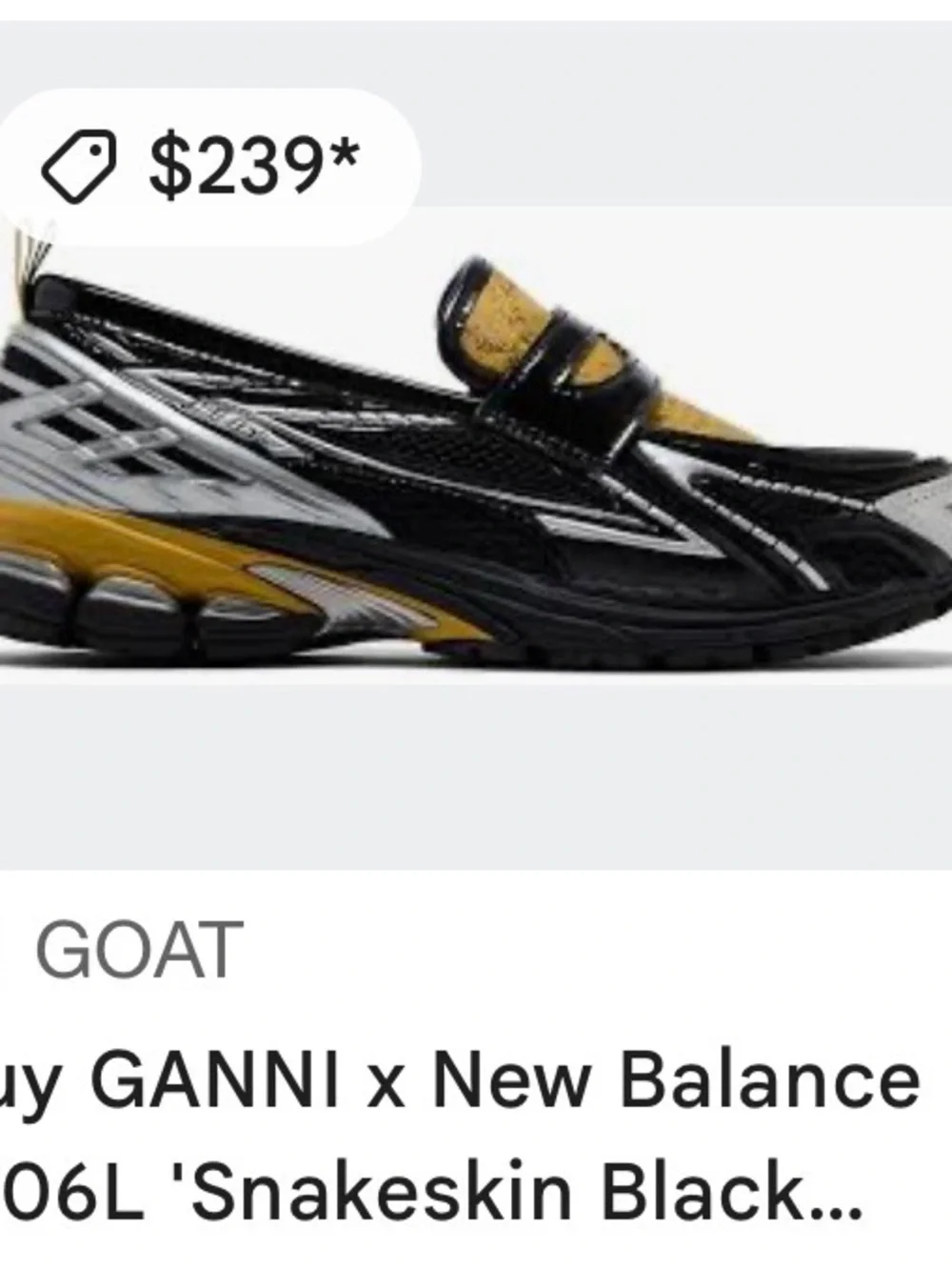 GANNI x New Balance 1906L 'Snakeskin Black Silver'